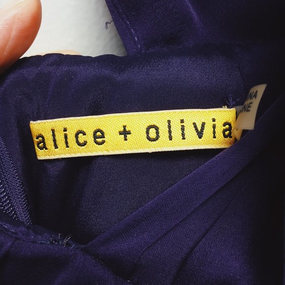 Alice and Olivia Deep Purple Sleeveless Mini Dress - Picture 8 of 8